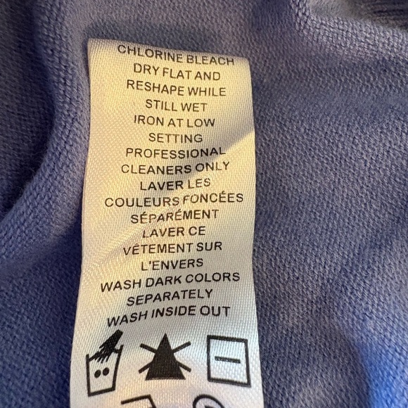 Blue Button-Up Sweater with Floral Detail - Picture 4 of 4